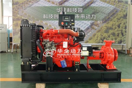 华全55kw柴油IS型四保护单级离心水泵机组